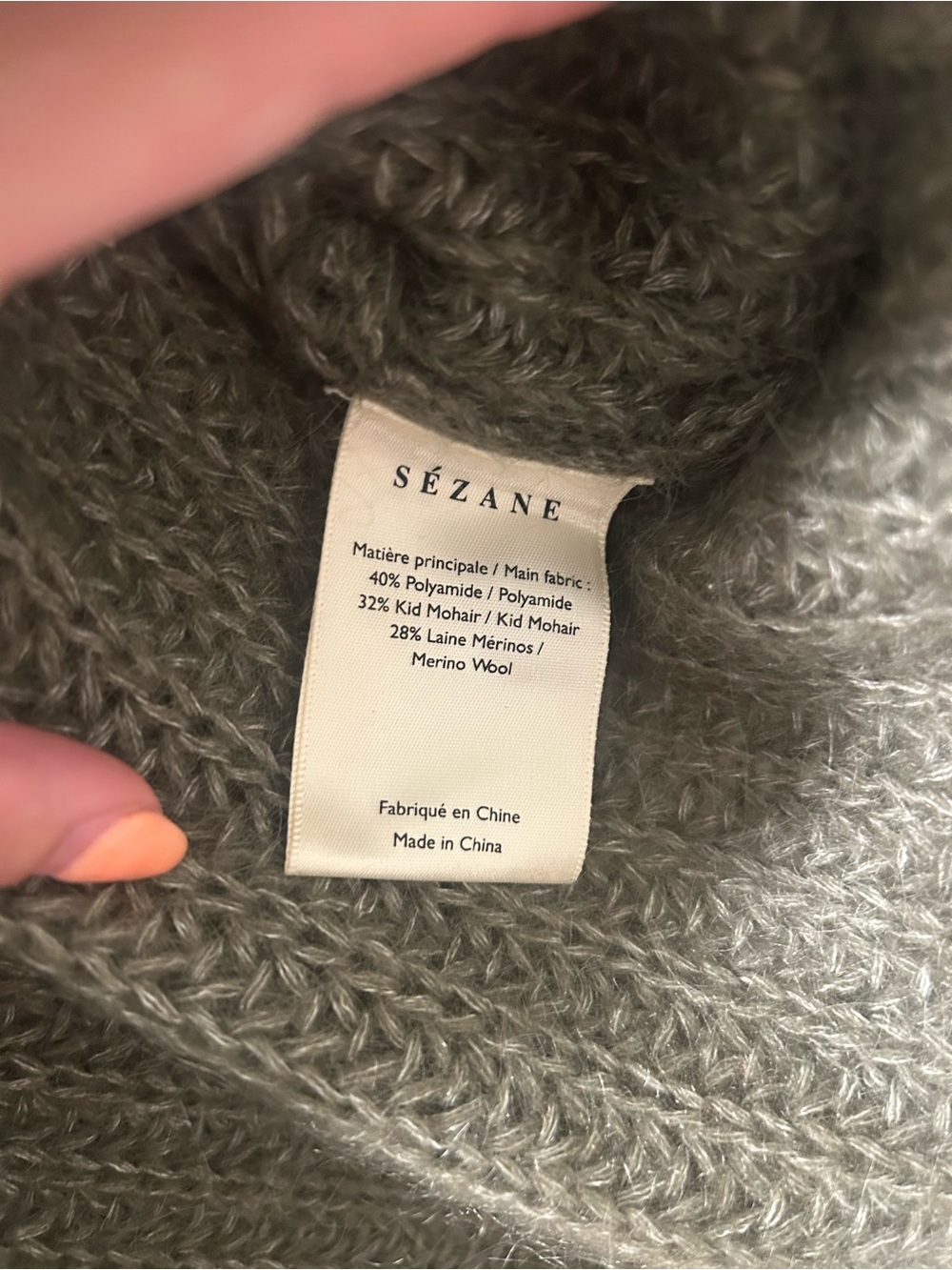 Sézane Basile Cardigan in Olive Green – Size XS - Picture 4 of 6